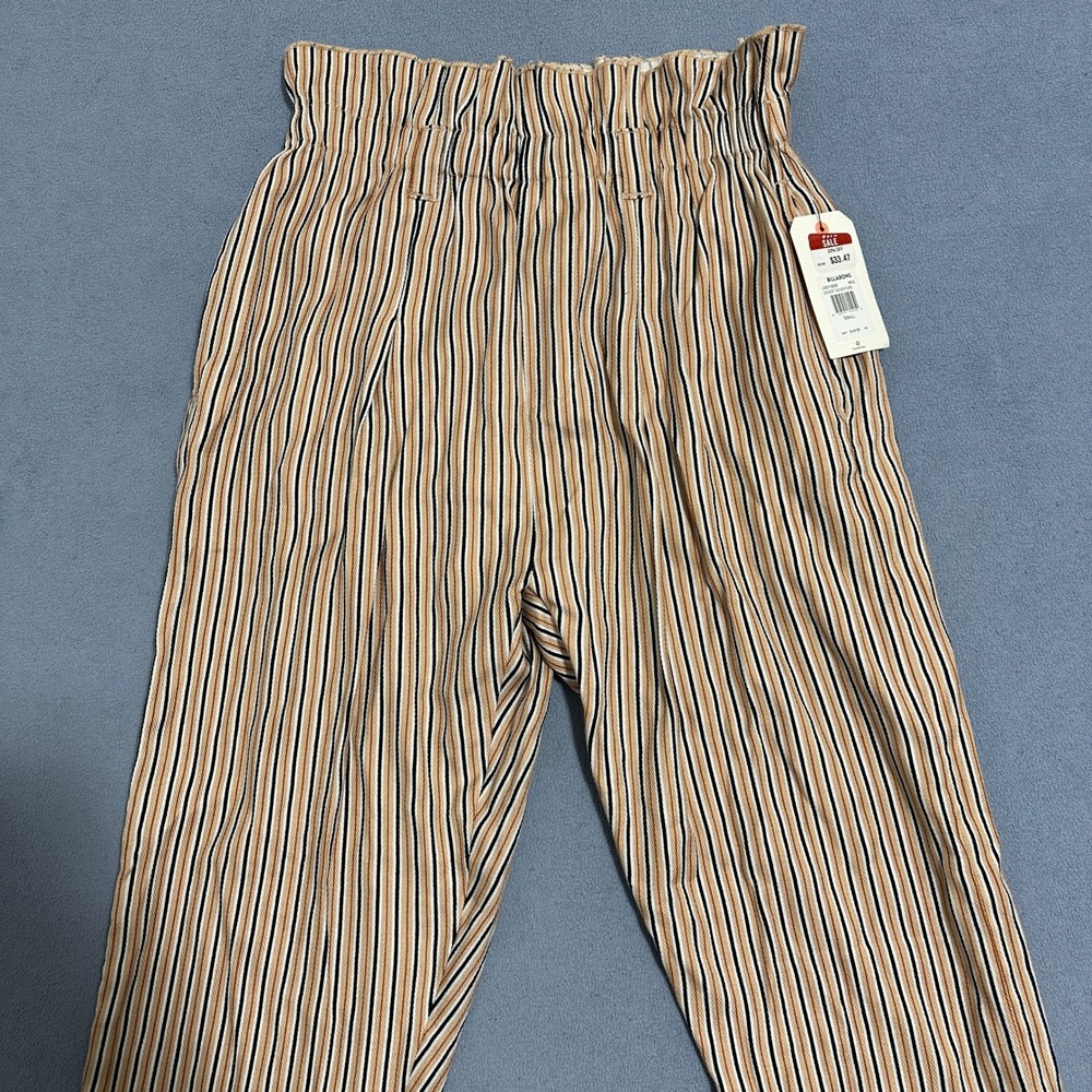 BILLABONG Desert Adventure Striped Pants Size Small Brown Waist Stripped Preppy - Picture 3 of 14